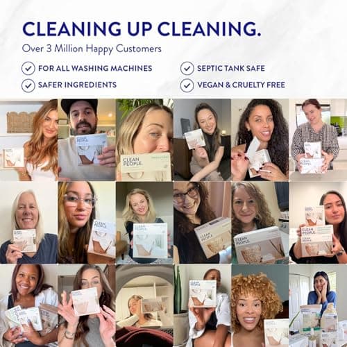 Clean People Laundry Detergent Sheets - Recyclable Packaging, Hypoallergenic, Stain Fighting - Ultra Concentrated, Laundry Soap - Fresh Scent, 96 Pack — view 2