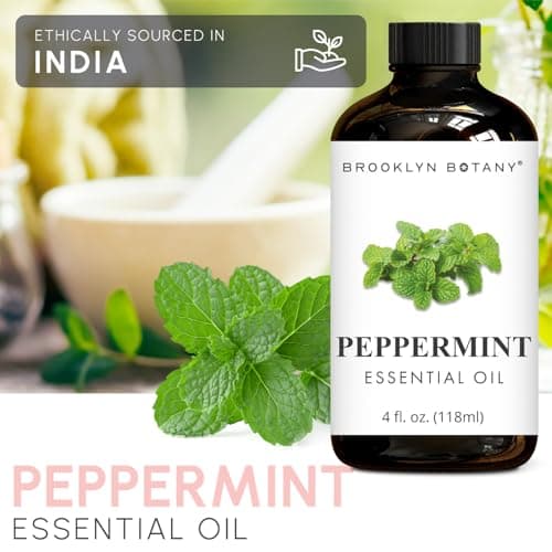 Brooklyn Botany Peppermint Essential Oil - Huge 118 ml - 100% Pure and Natural - Premium Grade with Dropper - for Aromatherapy and Diffuser — view 3