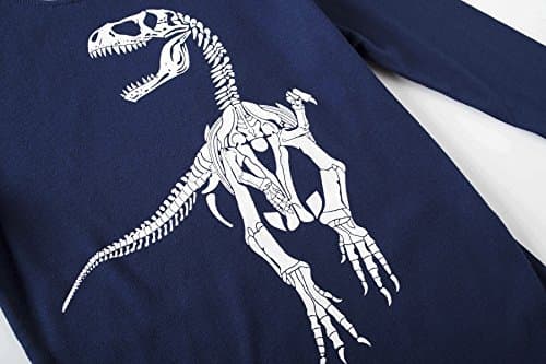 Family Feeling Dinosaur Little Boys Long Sleeve Pajamas Sets Cotton Pyjamas Kids Pjs Size 5 Blue — view 2