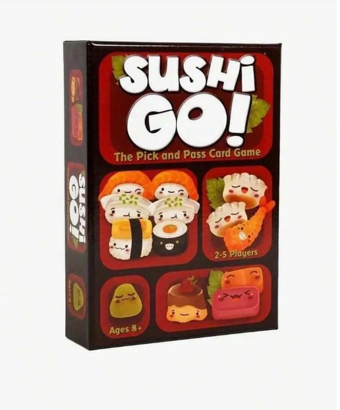 Sushi Go! Juego de Cartas Familiar Rápido y Divertido – Juego de Mesa para 2-5 Jugadores, +8 Años, 108 Cartas, Party Game Estratégico para Niños y Adultos