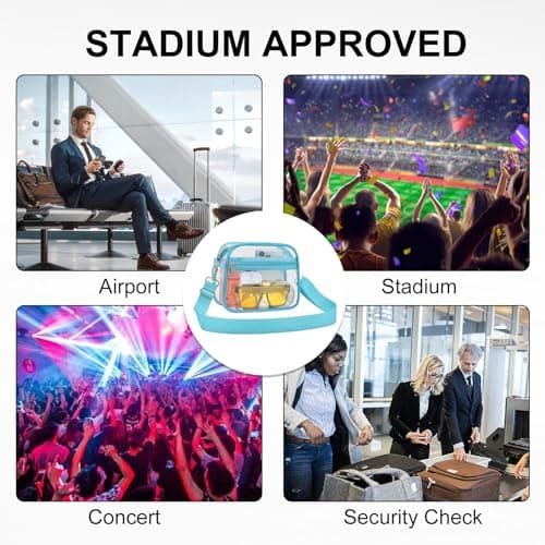 Clear Bag for Stadium Events Clear Sports Fan Handbags Purses with Adjustbale Strap for Concerts Festivals Game Day — view 5