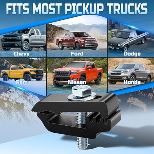 Cholila Cover Premuim Low Pro Aluminum Mounting Clamps 1112514 Truck Tonneau Cover Clamps, Tightly Fasten Bed Cover Clamps Truck Shell Replacement for Truck Bed up to 1.32in Thick - 6PCS Black — view 2