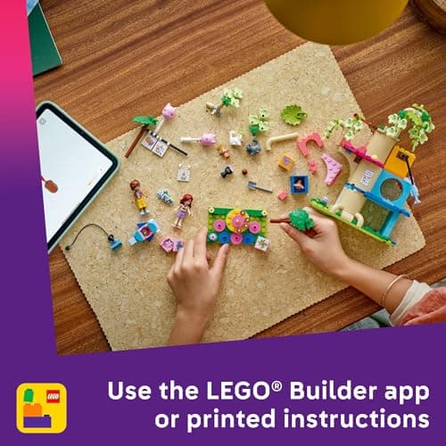 LEGO Friends Cat Birthday Party & Tree House Building Toy - Pretend Play Building Blocks W/Cat Toys & 2 Minidolls - Creative Storytelling Kids Toy for Girls and Boys, 9+ - Birthday Gift Idea- 42666 — view 5