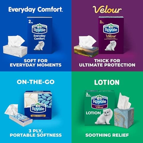 Royale Everyday Comfort 2 Ply Facial Tissue, 6 Tissue Boxes, 126 Tissues per Box — view 3