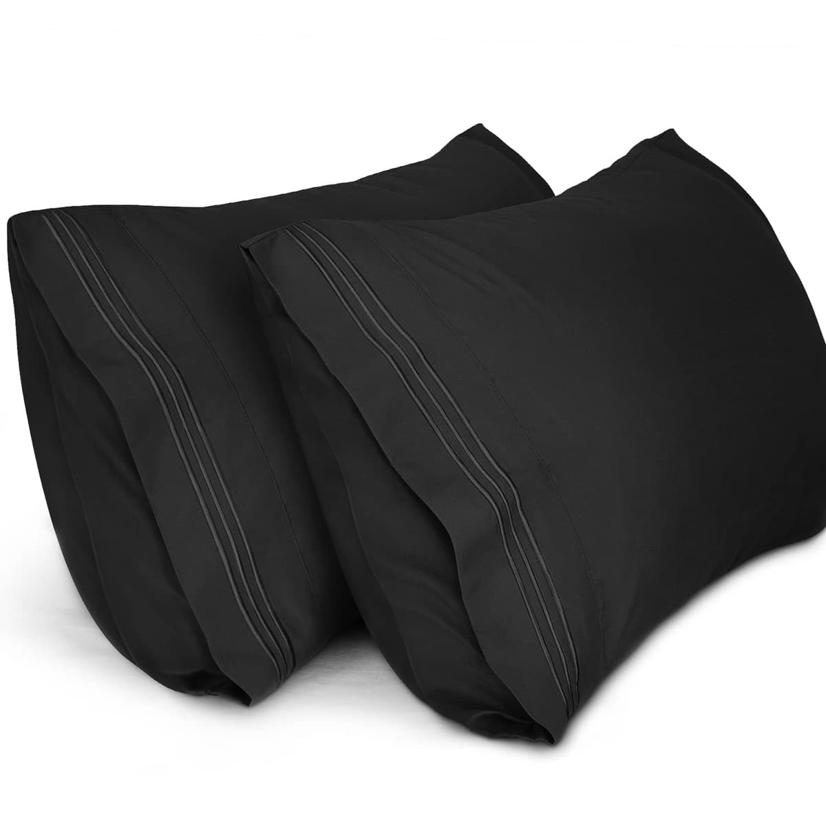 Lirex 2-Pack Fundas de Almohada 1800 hilos, Fundas de Almohada de Microfibra Suave Cepillada, Transpirables sin Arrugas y Lavables a Máquina (50x70 cm, Blanco) — view 15