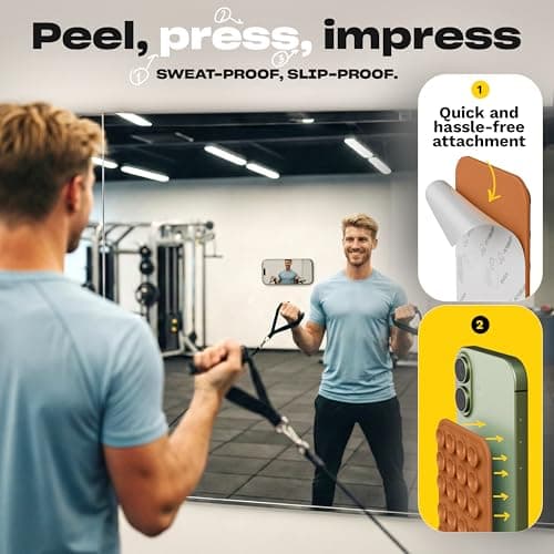 OCTOBUDDY - Silicone Suction Phone Case Adhesive Mount - Hands-Free, Strong Grip Holder for Selfies and Videos - Durable, Easy to Use - iPhone and Android Compatible - 2.25″ x 3.25″, Chalk Pink — view 4
