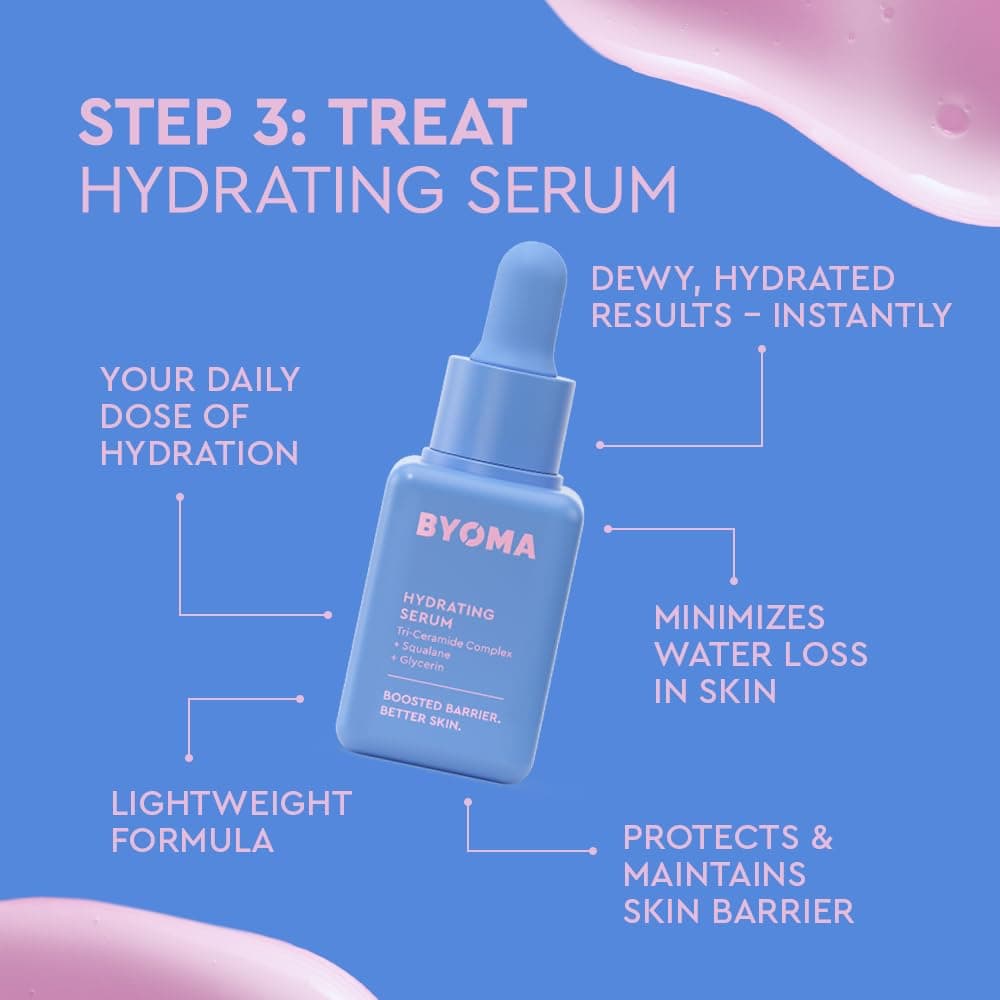 BYOMA Universal Skincare Heroes (5-Piece Kit) - Skincare Gift Set with Jelly Cleanser, Milky Toner, Hydrating Serum, Gel Cream & SPF 50 - Skin Barrier Repair Gift Set with Makeup Bag — view 5