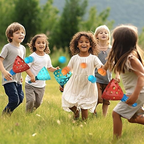 Click and Catch Ball Game Pop & Catch with 20 Balls, Pop Pass Catch Ball Game Outdoor Party Toys Gifts for 3 4 5 6 7 8+ Year Old Boys Kids — view 3