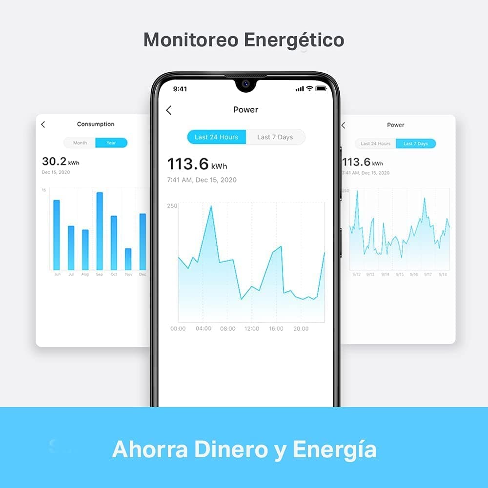 Tapo P110 (4 paquetes) – Mini enchufe inteligente Wi-Fi (con monitoreo de energía), programación encendido/apagado, ahorro de energía, compatible con Alexa y Google Home — view 4