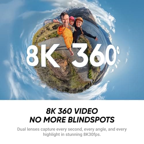 Insta360 X4 Air No Drone No Problem Bundle - Lightweight 165g 8K 360 Camera, 3 Meter Invisible Selfie Stick, Replaceable Lenses, Shoot First & Frame Later, FlowState Stabilization, AI-Powered App — view 2