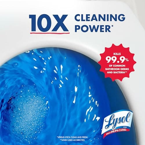 Lysol Toilet Bowl Cleaner, Max Strength Bathroom Cleaning Supplies, Toilet Bowl Cleaner Clinging Gel, Home Essential, Instant Stain Removal, Disinfecting and Deodorizing, Bleach Free, 24 oz (2 ct) — view 3
