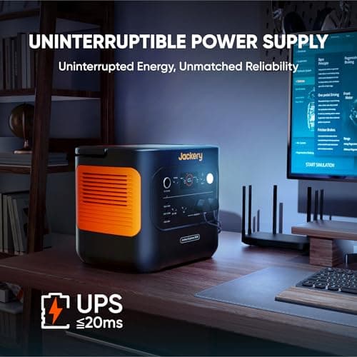 Jackery Explorer 2000 v2 Portable Power Station, 2042Wh LiFePO4 Home Backup Battery, 2200W Solar Generator with 20ms UPS, USB-C PD 100W Fast Charging for Emergencies, Power Outages, Outdoor Camping — view 5