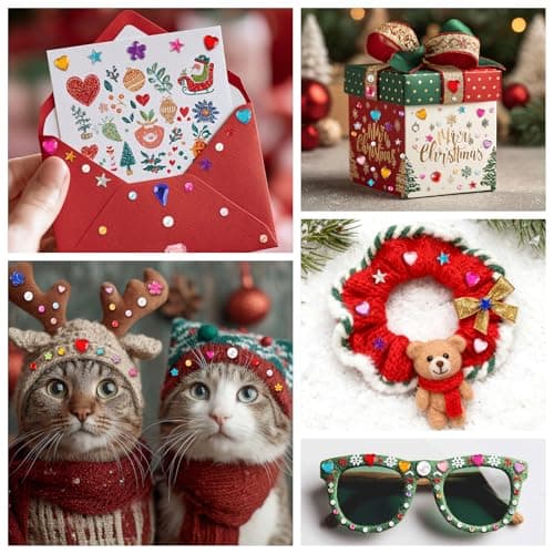 MYDBUYSOME 2774pcs Gem Stickers Jewels for Crafts, Self Adhesive Rhinestone Jewel Stick on Gems, Acrylic Bling Heart Stickers, Craft Supplies for Kids — view 3