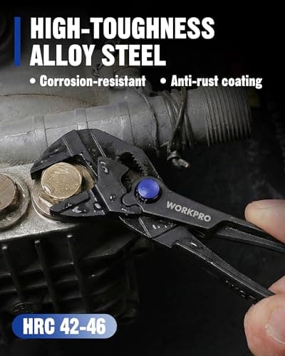 WORKPRO Mini Pliers Wrench, 4-Inch Wrench Pliers with Smooth Parallel Jaws — view 2