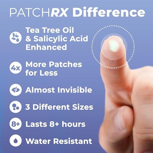 PatchRx Pimple Patches Salicylic Acid (120 Pack), Salicylic Acid Pimple Patches - Zit Patch and Pimple Stickers - Dots for Pimple — view 2