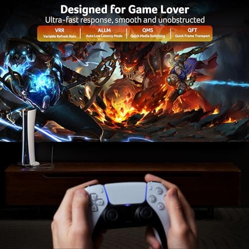Acer HDMI 2.1 Cable 6.6FT, [8K@60Hz, 4K@120Hz] 48Gbps Ultra High-Speed Braided Cord Supports HDR10+/HDCP 2.2 & ARC/eARC, Certified HDMI Cable Compatible with PS5, PS4, Xbox, Monitors, Laptops, HDTV — view 4