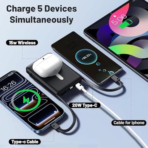 Azmuth for MagSafe Portable Charger, 10000mAh Magnetic Power Bank — view 3