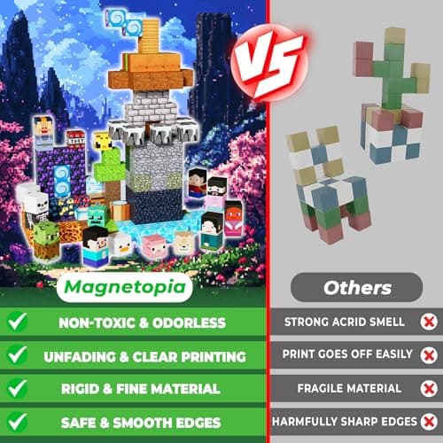 Magnetic Blocks 150 PCS Adventurer Magnetic Building Blocks Cubes Cute Fun Stacking Toys for Kids 3 4 5 6 7 8 9 10 Year Old Boys Girls Gift — view 3