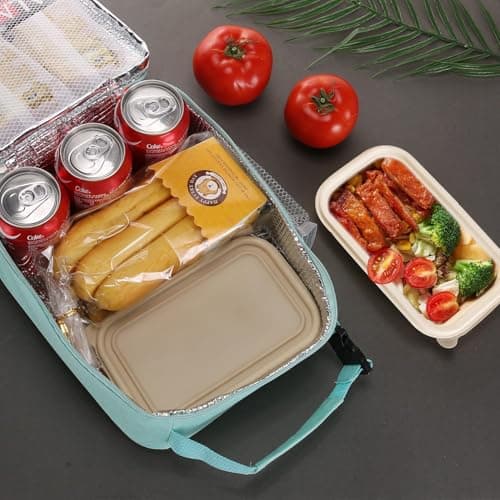 Lovoeo Lunch box Lunch bag for men women Insulated Lunchbox Lunch bags for Work Picnic Travel (baby blue) — view 6