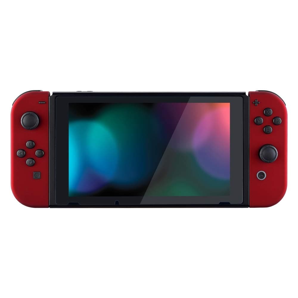 eXtremeRate Carcasa Joycon para Nintendo Switch & OLED Funda de Agarre Reemplazo Shell con Botones para Nintendo Switch Joycons OLED No Incluye Carcasa de Consola(Rojo Esmerilado) — view 7