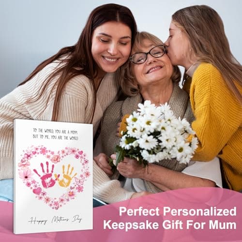 MIKAYENUS Happy Mother's Day Handprint Craft & Art Activity - DIY Handprint Gifts For Grandparents, Mom From Kid, Son, Daughter - First Mothers Day Gifts For Mom From Kids Arts And Crafts — view 5