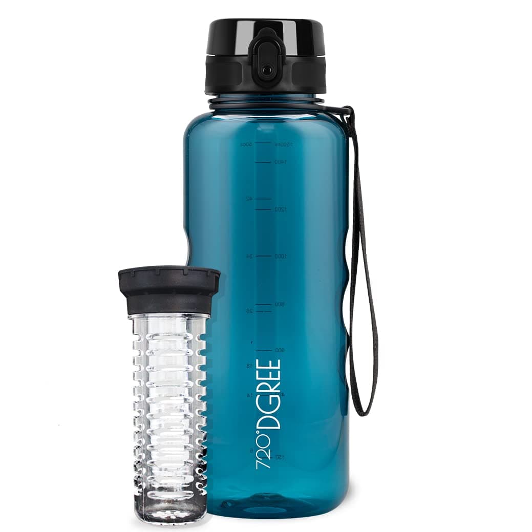 720°DGREE Botella de agua uberBottle – 1,5 litros, 1500ml | Novedosa botella deportiva | Sin BPA | Ideal para niños, fitness, deportes, fútbol, guardería, escuela, pequeños, antigoteo — view 100