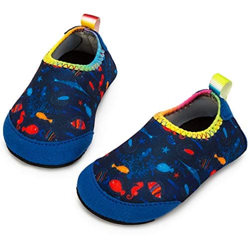 APOLTER Baby Boys and Girls Swim Water Shoes Barefoot Aqua Socks Non-Slip for Beach Pool Toddler Kids