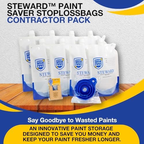 StopLossBags 8 Reusable Paint Storage Bags – Airtight Paint Saver Pouches with Funnel & Clip for Easy Pouring, Mixing & Dispensing – Durable Solution for DIY & Pro Painters. 8-Pack, 1 Liter Each — view 5
