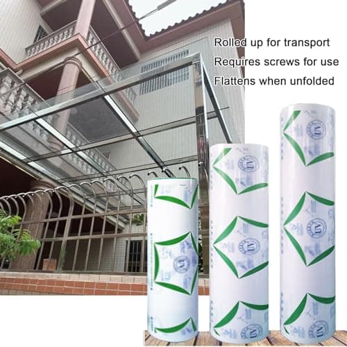 Polycarbonate Panel Roofing Sheets,Clear Acrylic Plastic Sheet,UV Protection,Outdoor Rainproof Roof Sheet,Sunroom Roofing Cladding,for Greenhouse,Awning Shed Cover,Easy Cut (0.6x2m(2x6.6ft)) — view 4