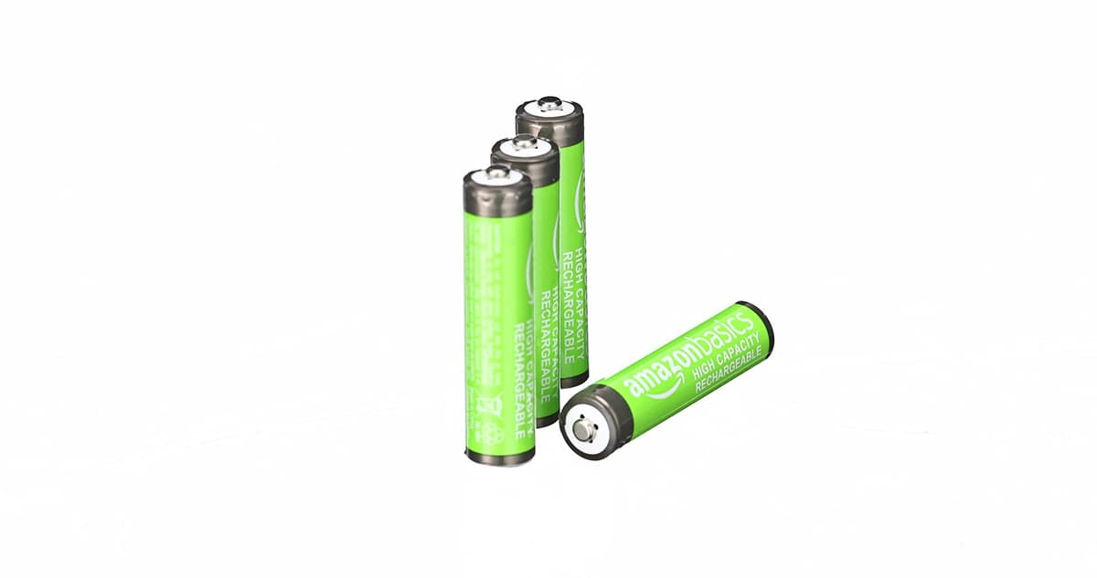 Amazon Basics paquete de 4 pilas AAA NiMH recargables de alta capacidad, 850 mAh, 1,2 V, se recargan hasta 500 veces, precargadas — view 6