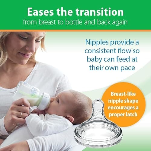 Dr. Brown's Natural Flow Anti-Colic Options+ Wide-Neck Glass Baby Bottle 5 oz/150 mL, with Level 1 Slow Flow Nipple, 1 Pack, 0m+ — view 4
