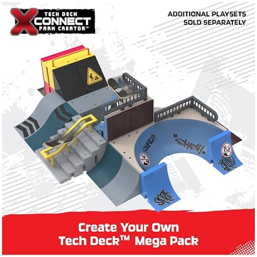 TECH DECK, Daewon Mega Bowl, X-Connect Park Creator, Customizable and Buildable Ramp Set with Exclusive Fingerboard, Kids Toy for Ages 6 and up — view 4