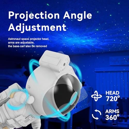 Astronaut Star Projector Night Light - Space Buddy Projector, Galaxy Starry Nebula Ceiling Projection Lamp with Timer and 360°Adjustable, Kids Adults Room Decor, for Bedroom, Game Room etc. — view 2