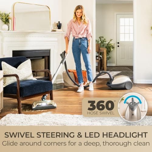Kenmore Elite 700 Series Bagged Canister Vacuum with 2-Motor System, Powerful Suction, HEPA Filter, Pet PowerMate for Pet Hair, Thick Carpet, Hard Floors, Stairs and More, Gold — view 4