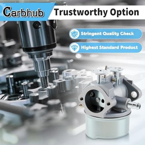 Carbhub 640052 Carburetor for Tecumseh HMSK80 HMSK90 HMSK100 LH318SA LH358SA Snow Blower Thrower 8HP 9HP 10HP Engine Tecumseh 640054 640349 Carburetor with Primer Bulb - 640052 Carburetor — view 3