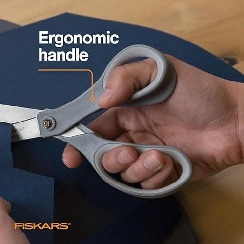 Fiskars All Purpose Scissors, High Performance Cutting, Stainless Steel Blades, Ergonomic and Comfort Handles, Perfect for Arts and Crafts and The Office, Scissors for Office — view 3