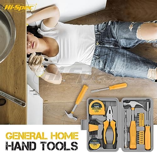 Hi-Spec 24pc DIY Tool Kit for Home – Compact Starter Tool Set with Case for Beginners, Students & First Apartments — view 4