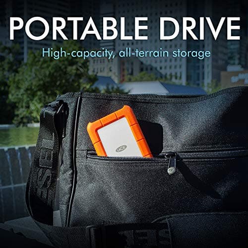 LaCie Rugged Mini, 2TB, 2.5", Portable External Hard Drive, for PC Mac iPad and iPhone, Data Rescue Service (LAC9000298) — view 6