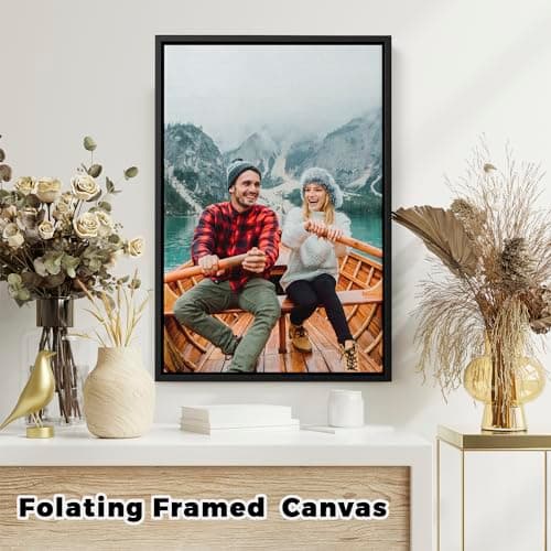GMissT Canvas Prints With Your Photos - Personalized Pictures On Canvas Custom Poster for Home Decor - Floating Frames & Gift Wrapping Available — view 2