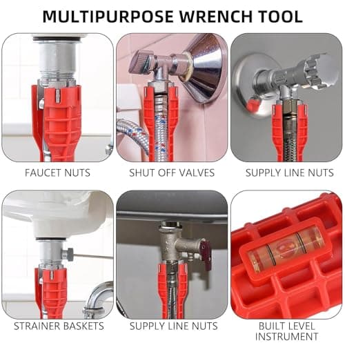 14-in-1 Professional Basin Wrench & Sink Installer Hardened ABS Plumbing Tool for Faucet Installation Toilet Repair & Tight Spaces — view 4