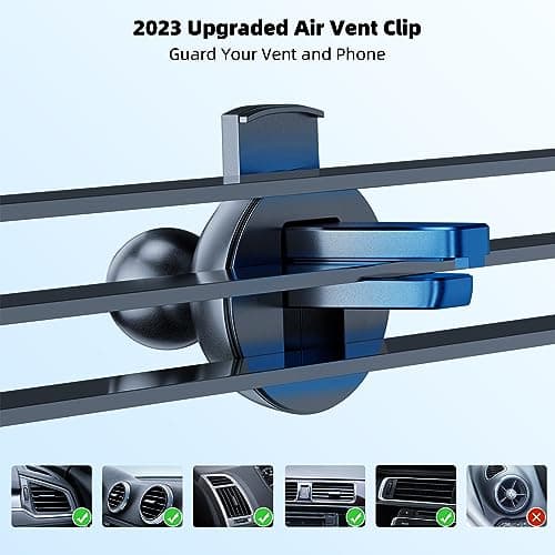 3-in-1 Car Phone Holder, [ Off-Road Level Suction Cup & Clip] Universal Cell Phone Holder Mount Dashboard Windshield Vent One-Hand Operation Holder Compatible with All Smartphones and Cars — view 4