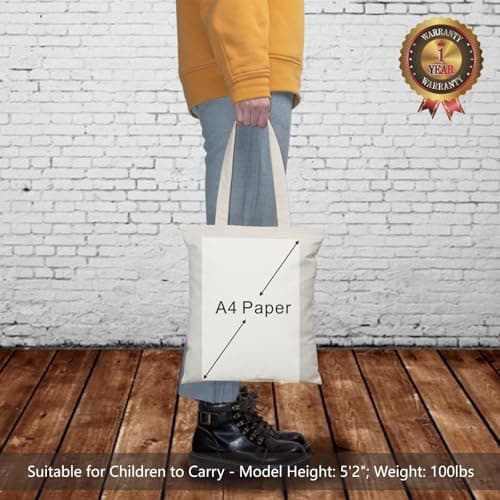 TOPDesign 10-Pack Economical 11.8"x13" Cotton Tote Bags, Lightweight Small Reusable Grocery Shopping Cloth Bags, Suitable for DIY, Advertising, Promotion, Gift, Activity — view 2