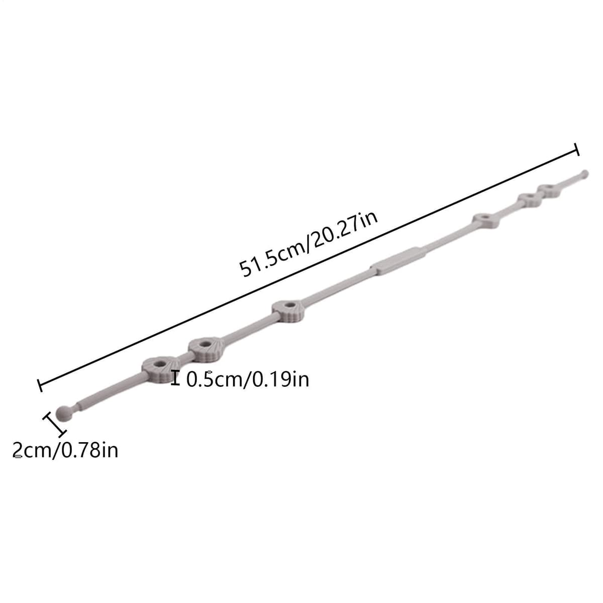 Correa de seguridad – Clip de silicona ajustable para juguetes, cadena multifuncional de mordedor con función de de fijación segura, ideal para silla alta, cochecito, viaje, avión — view 2