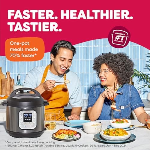 Instant Pot Duo 7-in-1 Electric Pressure Cooker, Slow Cooker, Rice Cooker, Steamer, Sauté, Yogurt Maker, Warmer & Sterilizer, Includes App with Over 800 Recipes, Stainless Steel, 8 Quart — view 5