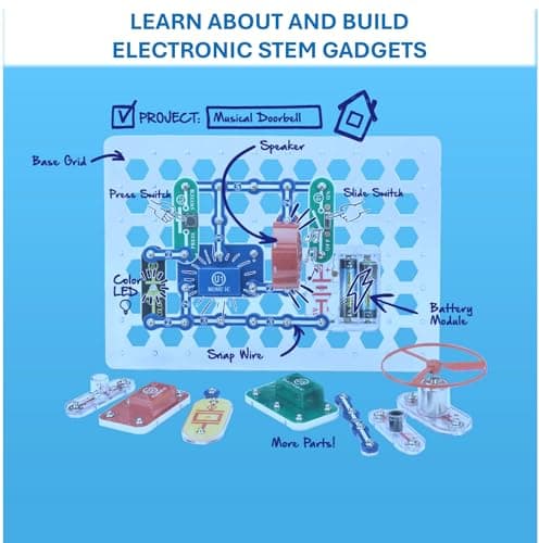Snap Circuits Jr. SC-100 Electronics Exploration Kit, Over 100 Projects, Full Color Project Manual, 28 Parts, STEM Educational Toy for Kids 8 + — view 3