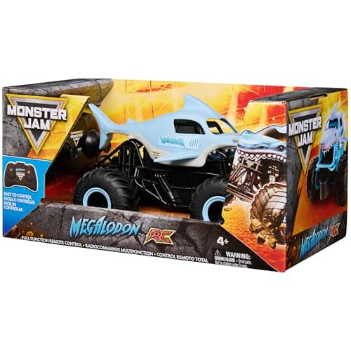 Monster Jam, Official Megalodon Remote Control Monster Truck, 1:24 Scale, 2.4 GHz, for Ages 4 and Up — view 5