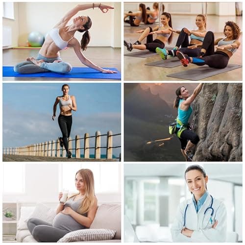 BONANGEL Pilates Socks with Grips for Women, 3 Pairs Womens Grippy Yoga Ballet Barre Hospital Gym Athletic Socks — view 5