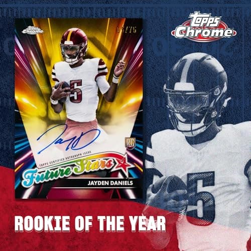 2024 Topps Chrome Football 7-Pack Trading Card Blaster Box (1 Prism Refractor Per Box) — view 4