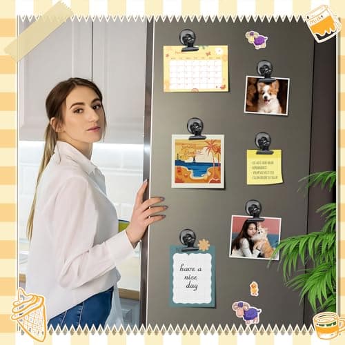 Grtard 12 Pack Magnetic Clips, Fridge Magnets Refrigerator Magnets — view 2