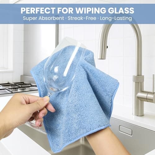 SIFANGKE Microfiber Cleaning Cloth, 12 Pack Assorted Color Cleaning Rags for Housekeeping, Colorful Reusable Microfiber Towels for Car, Kitchen, Bathroom and Household Cleaning Supplies, 11.8"X11.8" — view 3